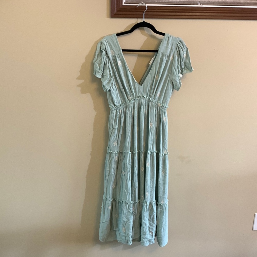 Aqua midi length dress